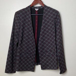 Dressbarn purple plaid blazer size M